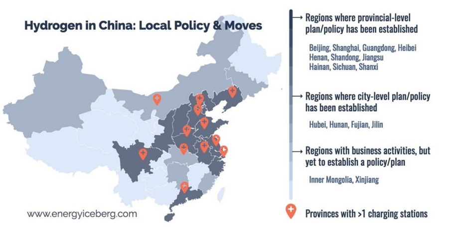 image of support for hydrogen across China