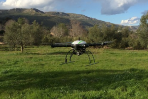 drone used in reforestation project to renew degraded environments